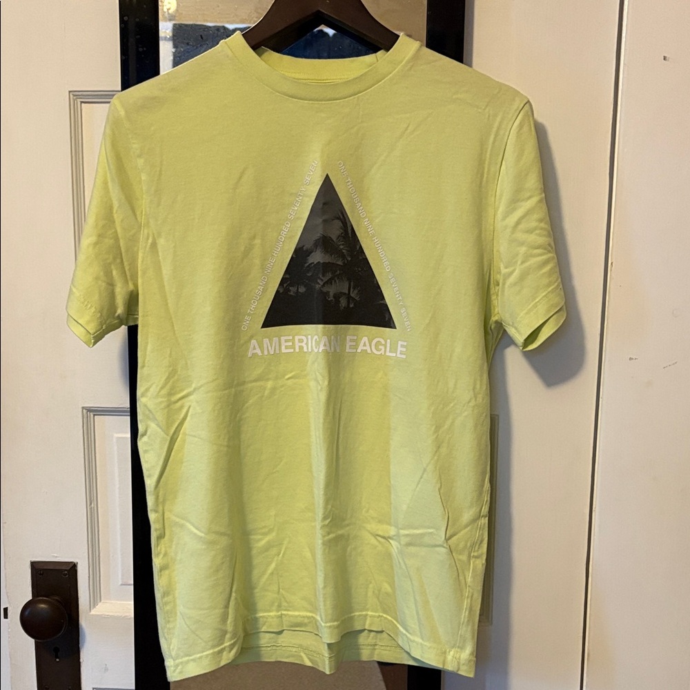 American Eagle Outfitters Men's Lime Graphic Tee